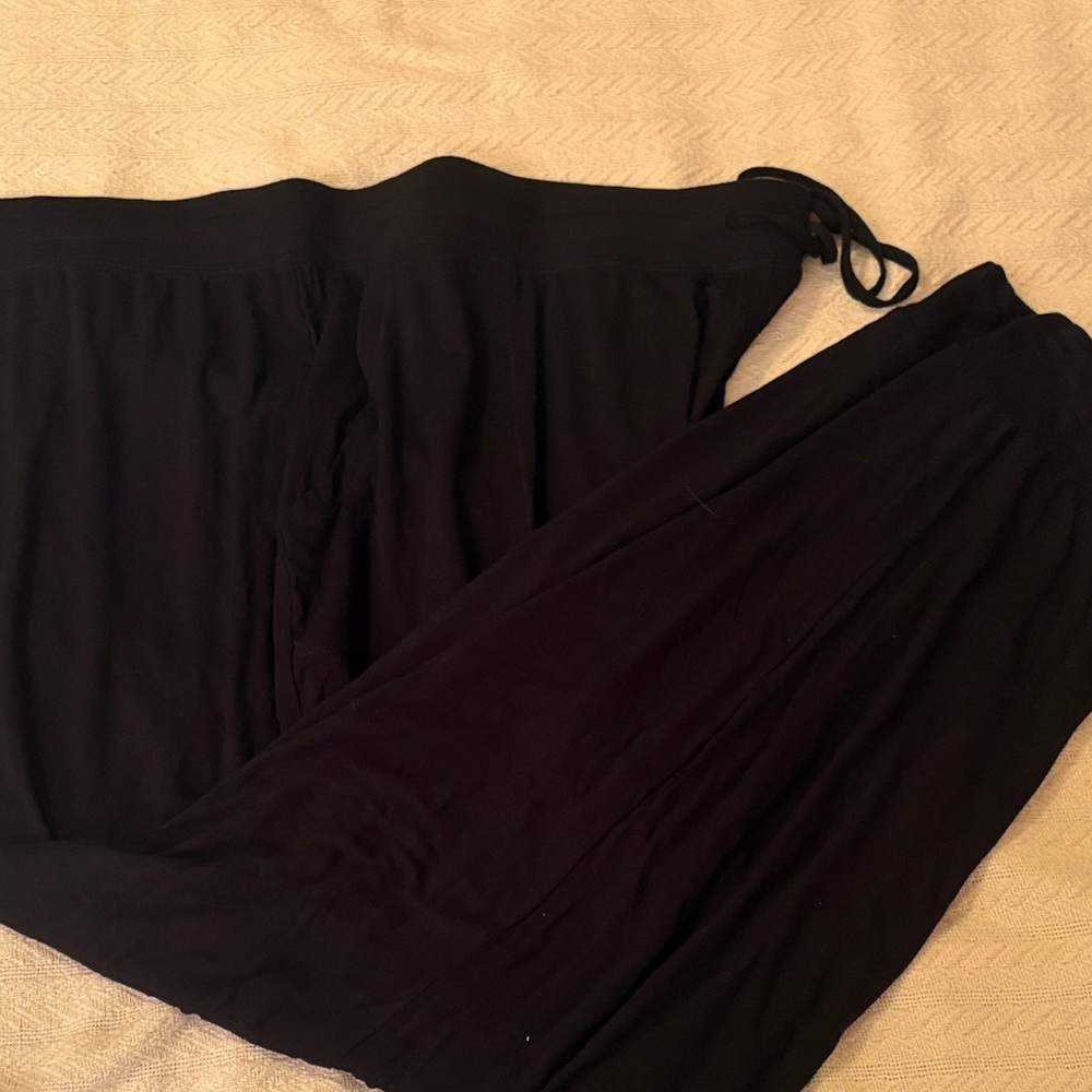 NWT 3X Alfani Intimates Black pajama loungewear jogger pants drawstring waist